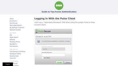 Logging In With the Pulse Client - Guide to Two-Factor ...