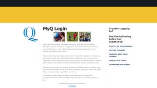 
                            5. Logging into MyQ - My Qu Portal