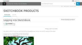 Logging into SketchBook | Sketchbook Products | Autodesk ... - Autodesk Sketchbook Sign In