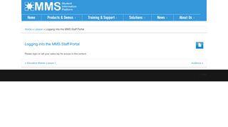 
                            3. Logging into the MMS Staff Portal - CRI-MMS - Mms Staff Portal
