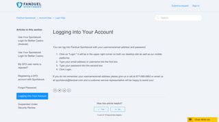 
                            8. Logging into Your Account – FanDuel Sportsbook - Fanduel Com Portal