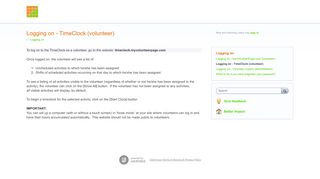 
                            5. Logging on - TimeClock (volunteer) – Customer Feedback for ... - Better Impact Timeclock Portal