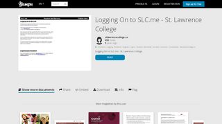 
                            7. Logging On to SLC.me - St. Lawrence College - Yumpu - Slc Me Portal Page