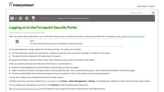 
                            2. Logging on to the Forcepoint Security Portal - Websense Mail Control Portal