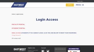 
                            1. Login Access / East-West University - East West Student Portal