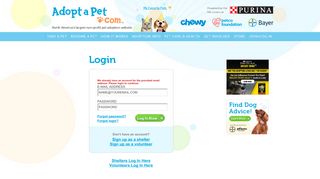 
                            5. Login - Adopt-a-Pet.com - Adopt A Pet Rescue Portal