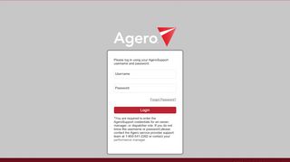 Login - Agero - Agero Portal
