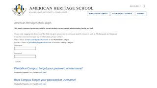 
                            1. Login - American Heritage School - Ahschool Portal