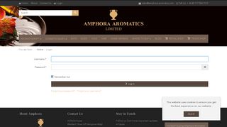 
                            1. Login - Amphora Aromatics Ltd – Supplier of pure essential ... - Amphora Aromatics Wholesale Portal
