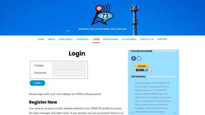
                            2. Login – APRS/SMS Gateway