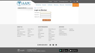 
                            2. Login as Member - AAPC - Aapc Member Portal