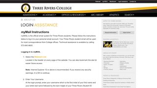 
                            3. Login Assistance - Three Rivers College - Trcc Blackboard Portal