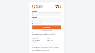 Login - Athabasca University Student Portal