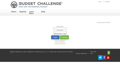 Login - Budget Challenge