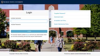 
                            1. Login - CAS – Central Authentication Service - Murray State ... - Mygate Portal