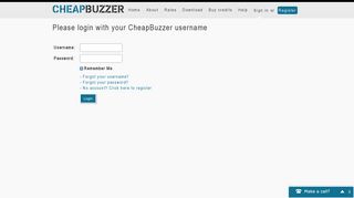 
                            1. Login - CheapBuzzer - Cheapbuzzer Portal