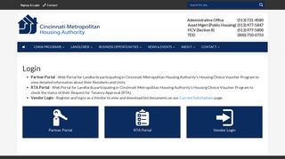 
                            3. Login - Cincinnati Metropolitan Housing Authority - Cmha Landlord Portal