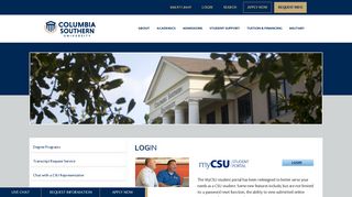 Login | Columbia Southern University - Inside Sou Edu Cp Home Portal