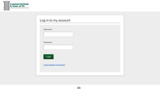 
                            6. Login - Commercial Bank and Trust of PA - Commercial Bank And Trust Portal