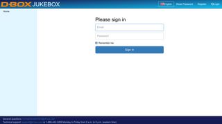 
                            4. Login - D-BOX Jukebox - Jukebox Portal
