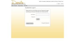 
                            1. Login - Daniels - Daniel's Jewelers Credit Card Portal