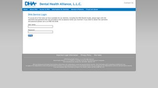 Login - Dental Health Alliance, L.L.C. - Dental Health Alliance Provider Portal
