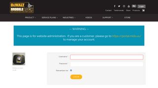 
Login - DEWALT MOBILELOCK  
