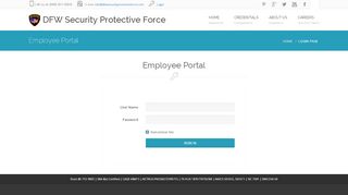 Login - DFW Security Protective Force