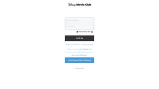 LOGIN - Disney Movie Club
