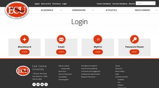 Login | East Central University - Ada - Ecu Portal Portal