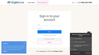 Login - EF English Live - Englishtown Axis Login