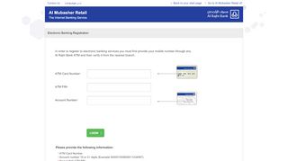 Login | Electronic Banking Registration | Al Rajhi Bank - Almubasher Retail Portal