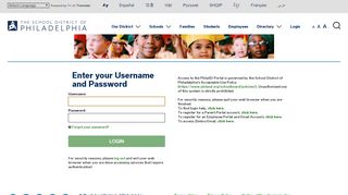 
                            1. Login - Enter your Username and Password - School District ... - Myphilasd Portal