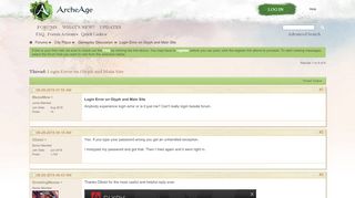 
                            5. Login Error on Glyph and Main Site - ArcheAge Forums - Glyph Portal