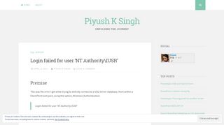 
                            5. Login failed for user 'NT Authority\IUSR' – Piyush K Singh - Portal Failed For User Nt Authority Iusr