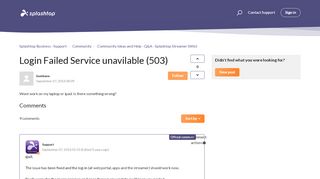 
Login Failed Service unavilable (503) – Splashtop Business ...  

