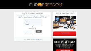 
Login - Flip2Freedom Members Portal  
