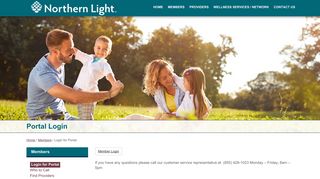 
Login for Portal - Northern Light Health's Employee Health Plan
