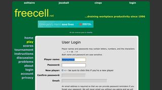 
                            1. login - Freecell.net - Freecell Net Portal