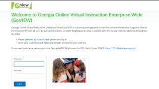 Login - Georgia Online Virtual Instruction Enterprise Wide