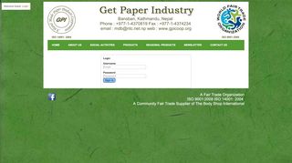 
                            8. Login - Get Paper Industry :: A Handimade Paper Product ... - Www Ntc Net Np Portal