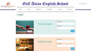 
Login - Gulf Asian English School  

