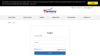 
                            5. Login - Harmony - Harmony Web Login