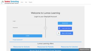 
                            4. Login here - Lumos Learning - Common Core Aligned ... - Lumo Portal