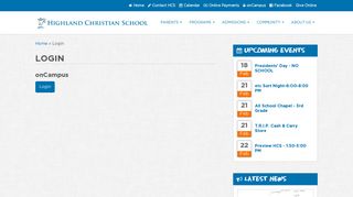 
                            8. Login - Highland Christian School - My School App Portal