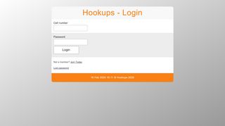 
                            2. Login - Hookups - Hookups 365 Portal