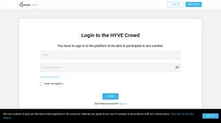 
                            2. Login | HYVE Crowd - Hyves Portal