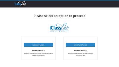 
                            2. Login iClassPro Merchant Services