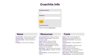 Login - Info - Obu Parent Portal