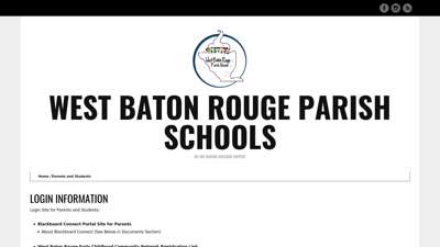 Login Information  West Baton Rouge Parish Schools